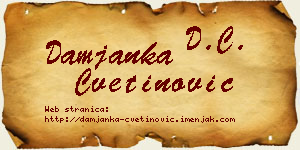 Damjanka Cvetinović vizit kartica